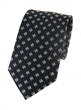 Dominic Black Patterned Tie