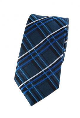 Mason Blue Checked Tie