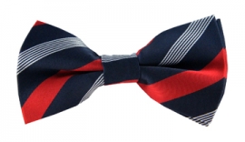 Nash Red Striped Bow Tie