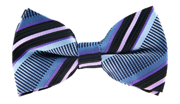 Alvin Blue Striped Bow Tie