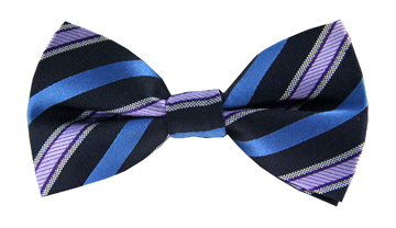 Kristian Blue Striped Bow Tie